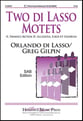 Two di Lasso Motets SAB choral sheet music cover